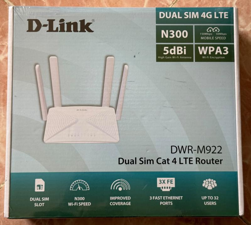 D-LINK DWR-M922 - ROUTEUR 4G LTE - DUAL SIM - WI-FI 300 MBPS