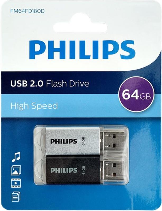 FLASH DISQUE PHILIPS 2.0 64G 2PCS