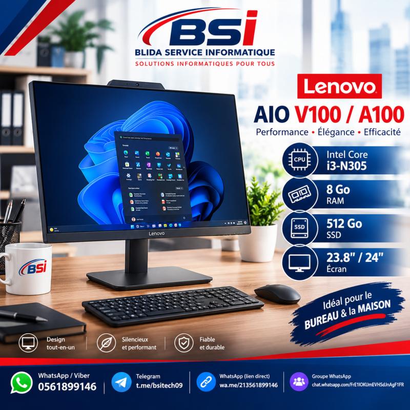 AIO LENOVO V100/A100  i3-N305 - 8G - SSD 512G - 23.8(24)