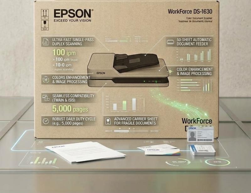 SCANNER EPSON WorkForce DS1630 ADF