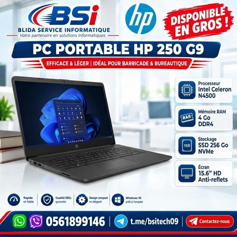 LAPTOP HP 250G9 CEL N4500 - 4G - SSD 256G - 15.6"