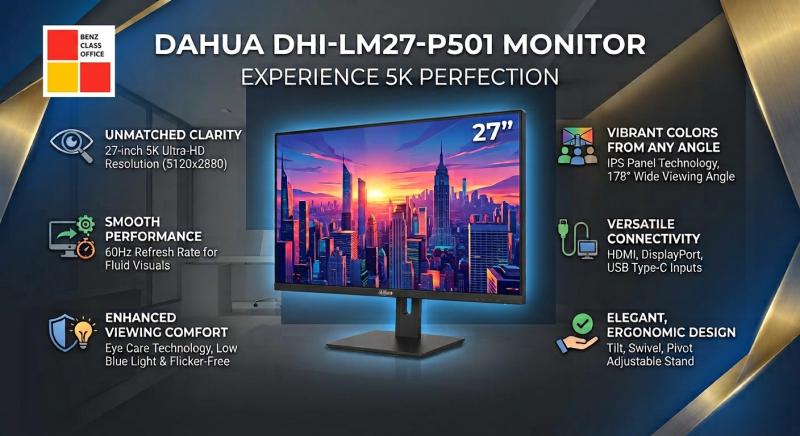 ECRAN DAHUA 27" IPS 60Hz _ DHI-LM27-P501 5K