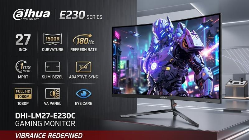 ECRAN DAHUA 27" 180 Hz CURVED _ DHI-LM27-E230C 1MS