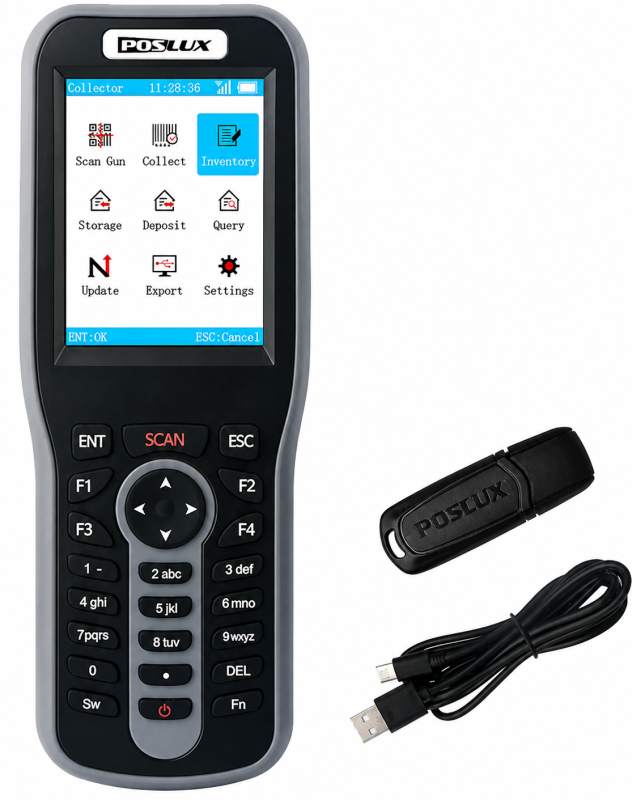 LECTEUR CODE A BARRE 2D PDA BLUETOOTH AVEC AFFICHEUR DT92 POSLUX