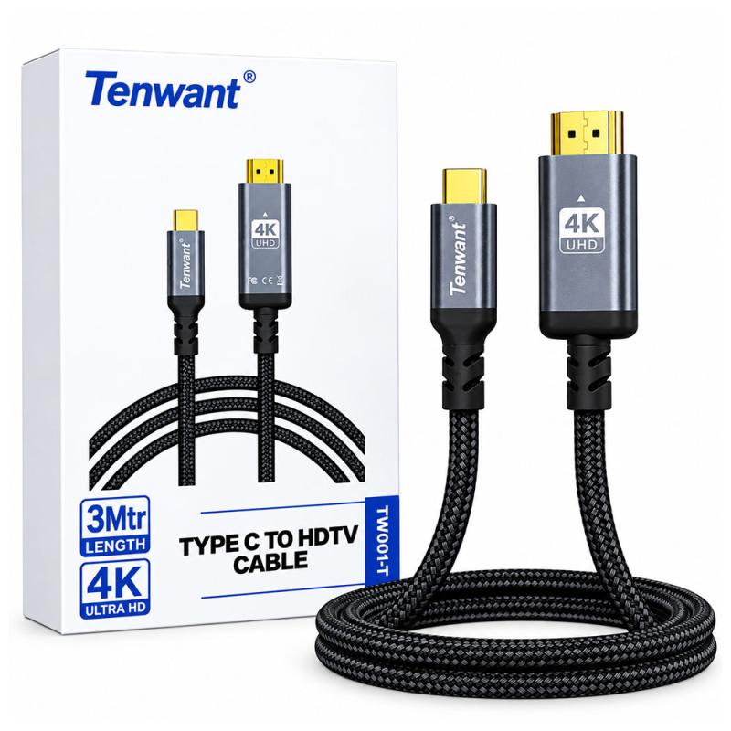 CABLE TYPE-C TO HDMI 4K 3M TENWANT