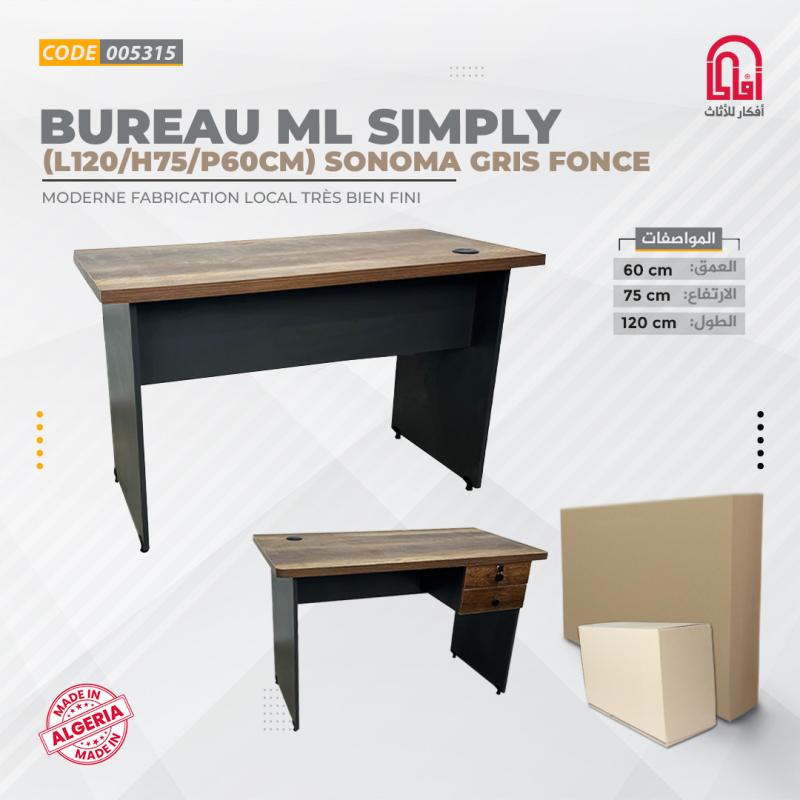 Bureau SIMPLY ML (L120/P60/H75) Barouk Gris