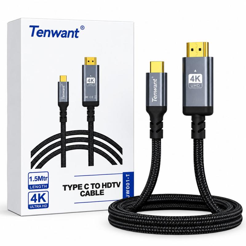 CABLE TYPE-C TO HDMI 4K 1.5M TENWANT