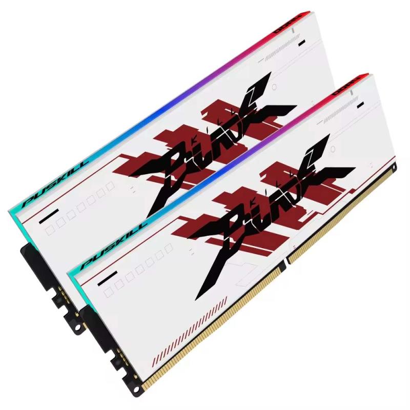 RAM-DDR4 16GO 3200MHz PUSKILL RGB BLANC
