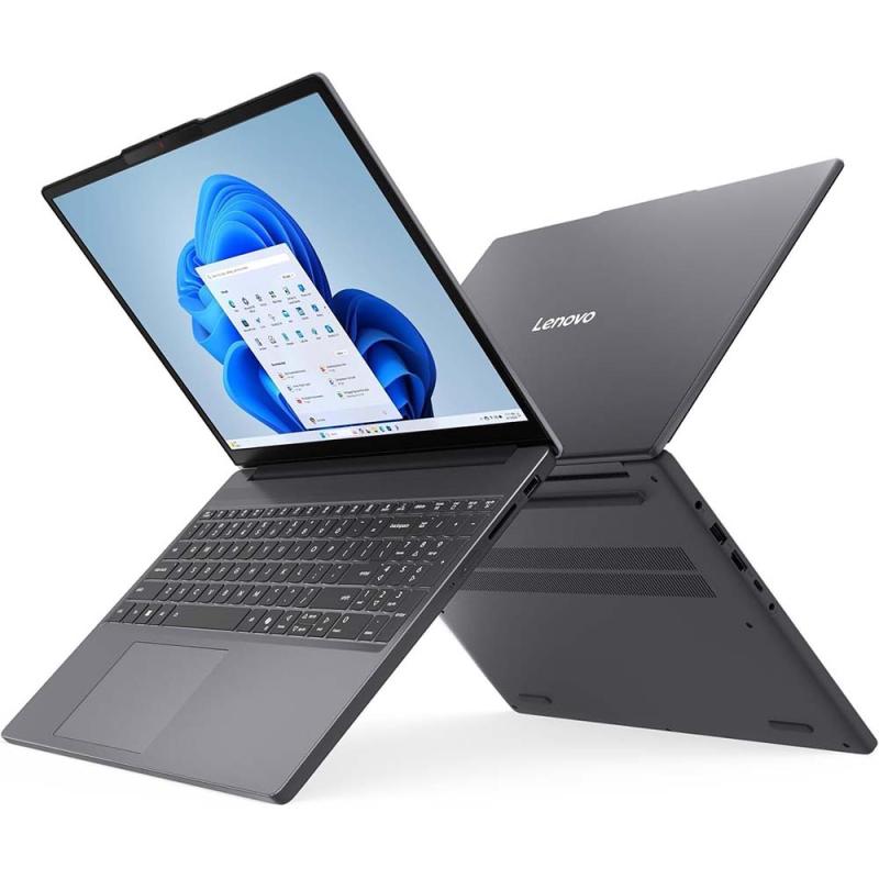 Laptop Lenovo IdeaPad Slim 3 (15IRU8) — Intel Core i5-1335U, carte graphique intégrée Intel Iris Xe, 16 Go de RAM LPDDR5, SSD NVMe de 256 Go, écran 15,6 pouces Full HD (1920 × 1080) à 60 Hz, Windows 11 Famille.