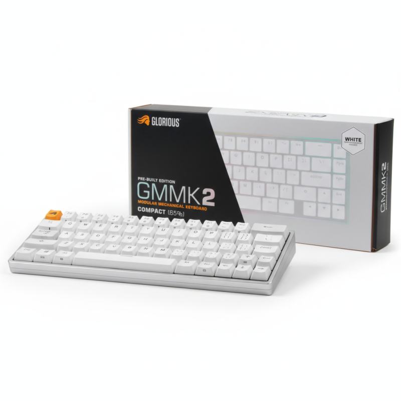 CLAVIER GLORIOUS GMMK V2 65%/ WHITE