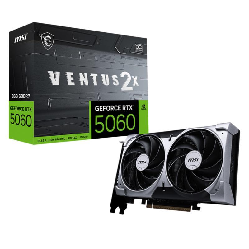 Carte Graphique MSI GeForce RTX™ 5060 8Go GDDR7 VENTUS 2X OC