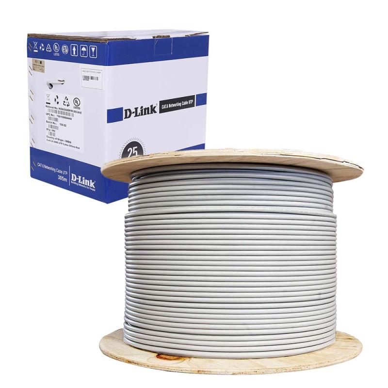 CABLE RESEAU D-LINK CAT6 FTP 24AWG PVC SOLID 305M - ROLL BLANC