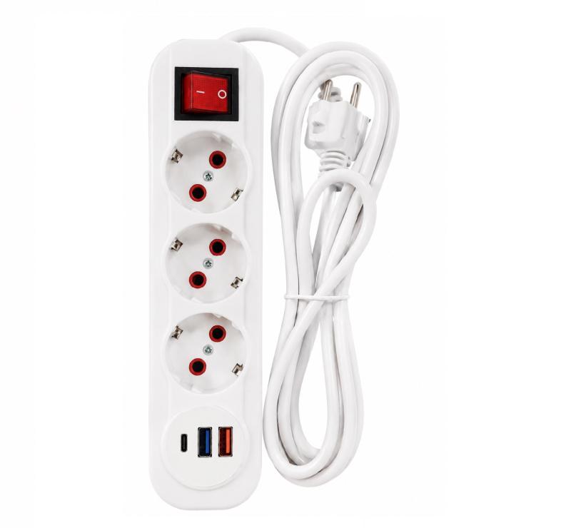 MULTIPRISE ALFA WP9073 3M 3SORTIE 2USB+TYPC-C