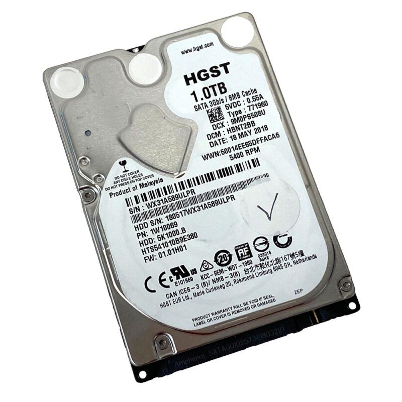 DISQUE DUR 2.5" MICRO PORTABLE 1TB HGST SATA RECYCLE