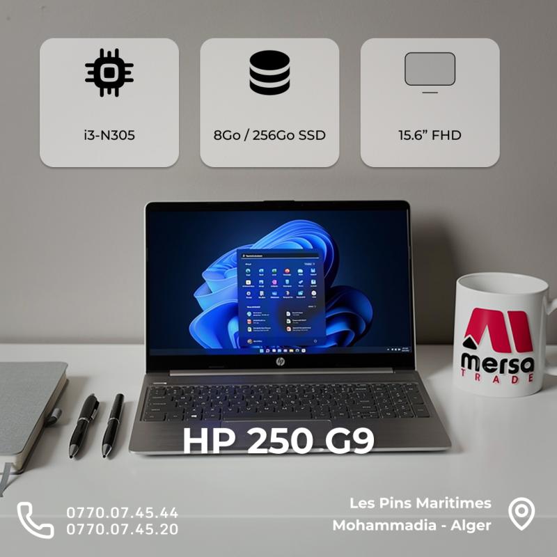 HP 250 G9 i3-N305 / Ram 8GB / SSD 256GB / Ecran 15.6"
