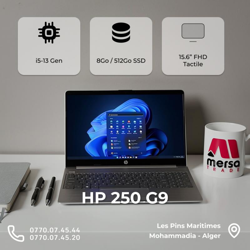 HP 250 G9 i5-13Gen / Ram 8GB / SSD 512GB / Ecran 15.6" Tactile