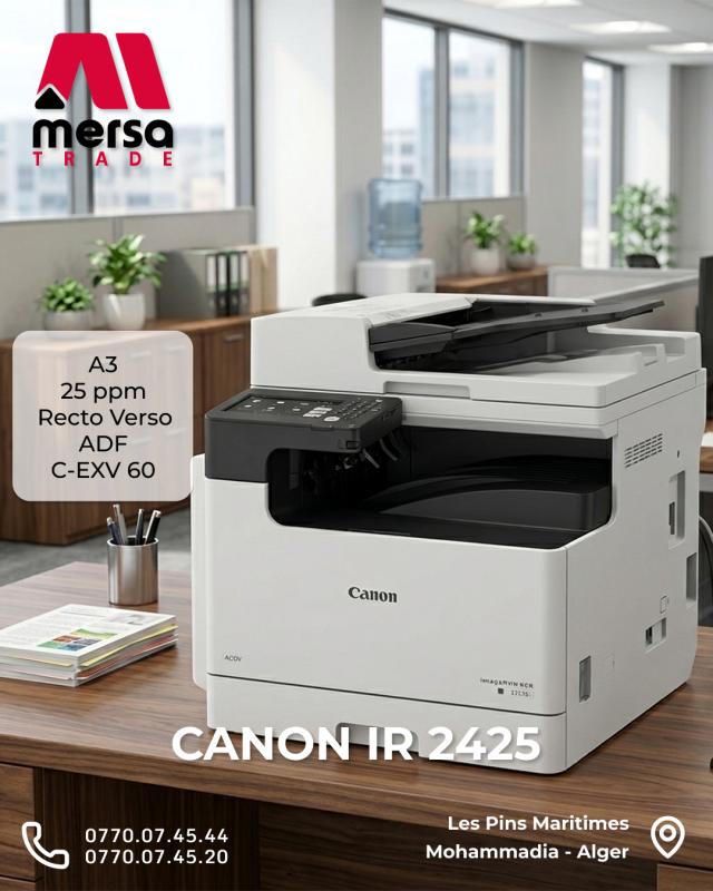 Canon IR 2425 A3 Laser Noir & Blanc ADF Recto Verso