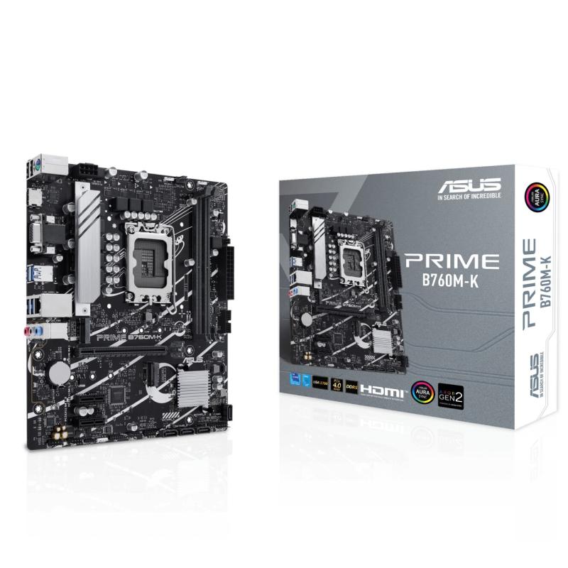 CARTE MÈRE ASUS PRIME B760M-K | Intel LGA1700 | B760 | DDR5 | Micro-ATX
