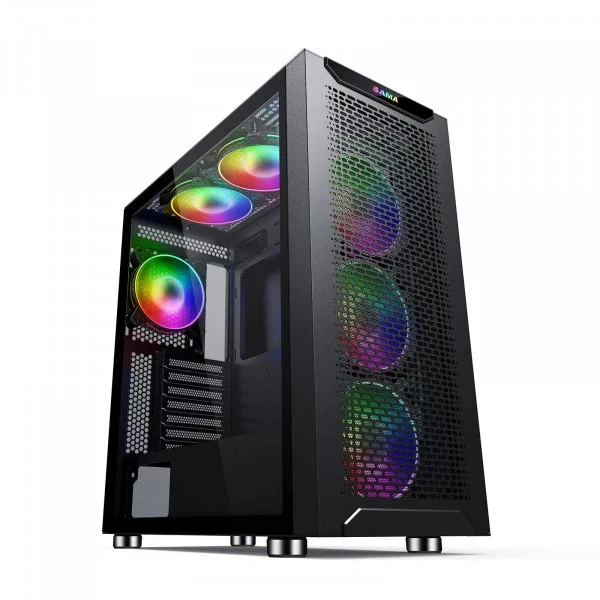 BOÎTIER HYBROK RS6 MINI ARGB BLACK / WHITE | Micro-ATX | 4 Ventilateurs | ARGB