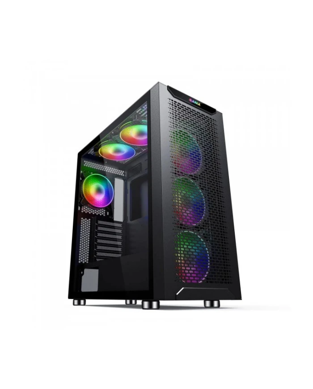 BOÎTIER HYBROK RS6 ATX ARGB BLACK | Mid Tower | ATX | 4 Ventilateurs | ARGB
