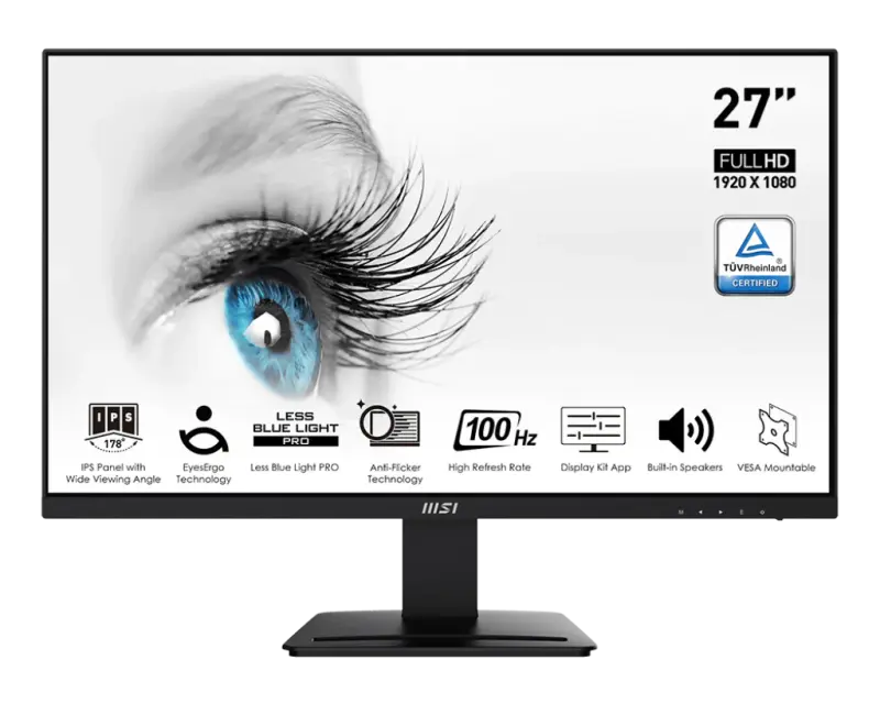 ECRAN MSI PRO MP273A - 27 POUCE - DALLE IPS - 100HZ - 1MS - NOIR
