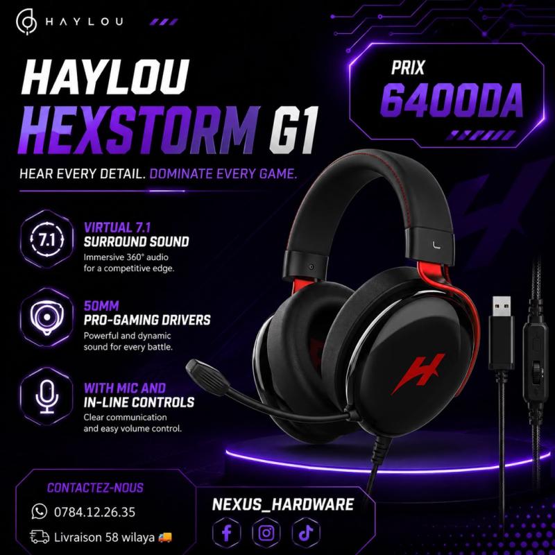 🎧 Haylou HexStorm G1 🔥 7.1 Gaming Headset