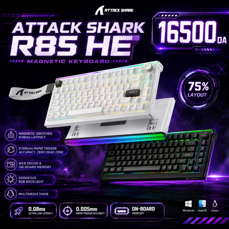 ATTACK SHARK R85HE High End Magnetic Switch Gaming Keyboard