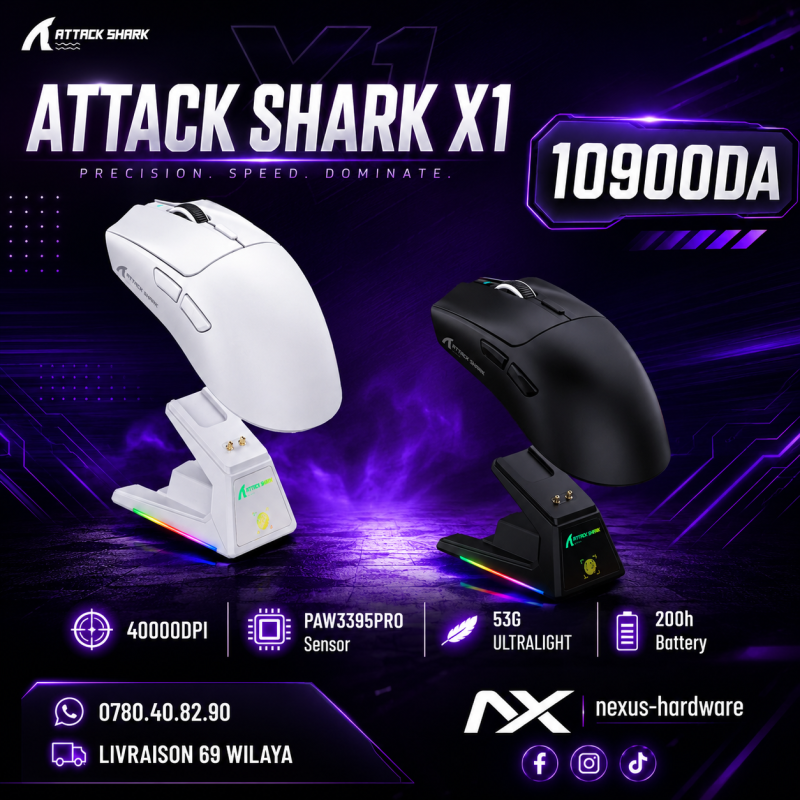 🖱️Attack shark X1 White 🛜Wireless 🚀40000DPI🎮gaming mouse