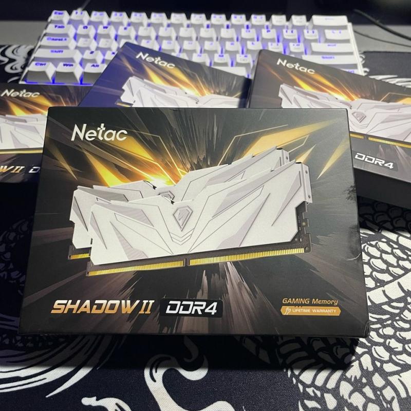 KIT RAM 2x16GB DDR4 3200MHz NETAC SHADOW II White
