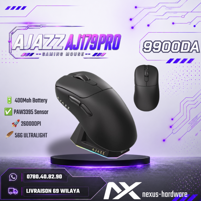 AJAZZ AJ179 PRO 8KHz PAW3395 Wireless Gaming Mouse