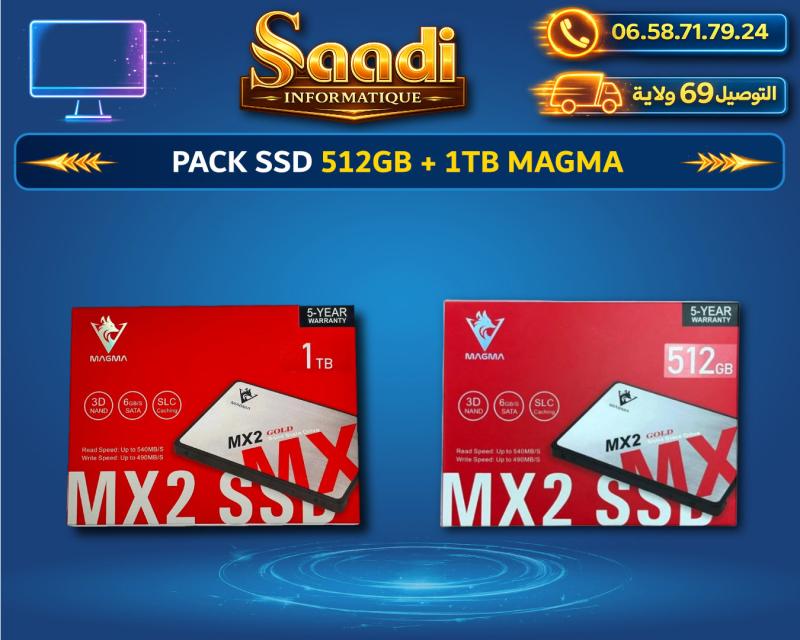 PACK SSD 512GB + 1TB MAGMA