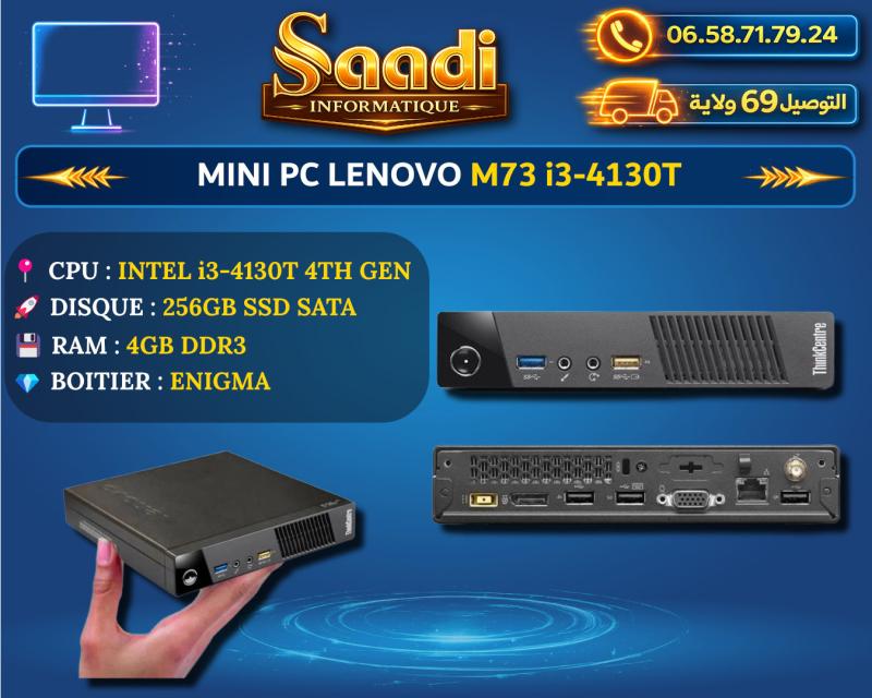 PC MINI LENOVO M73 i3-4130T 4GB SSD 256GB WIFI