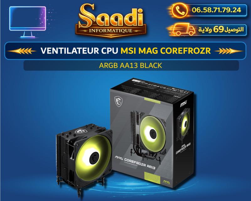 VENTILATEUR CPU MSI MAG COREFROZR ARGB AA13 BLACK