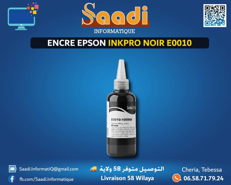 RECHARGE ENCRE EPSON NOIRE E0010 - INKPRO