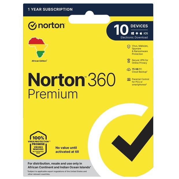 ANTIVIRUS  NORTON 360 PREMIUM - 10 APPAREILS