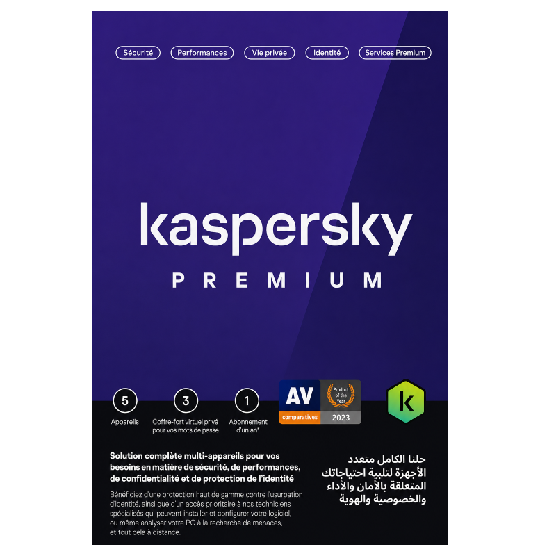 ANTIVIRUS KASPERSKY  PREMIUM - 5 APPAREILS