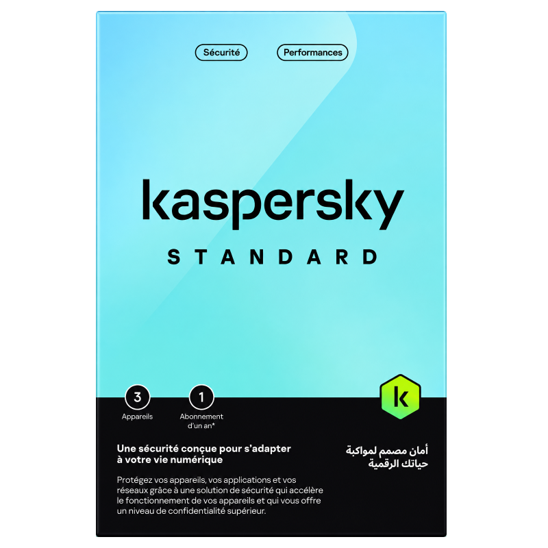 ANTIVIRUS  KASPERSKY  STANDARD - 3 APPAREILS