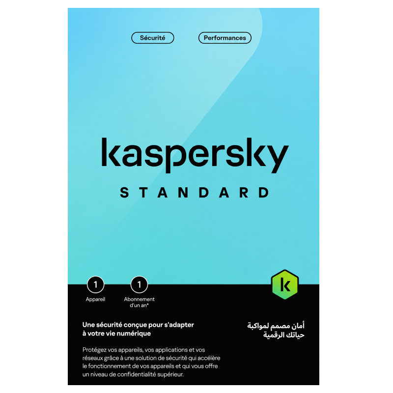 ANTIVIRUS KASPERSKY  STANDARD - 1 APPAREIL