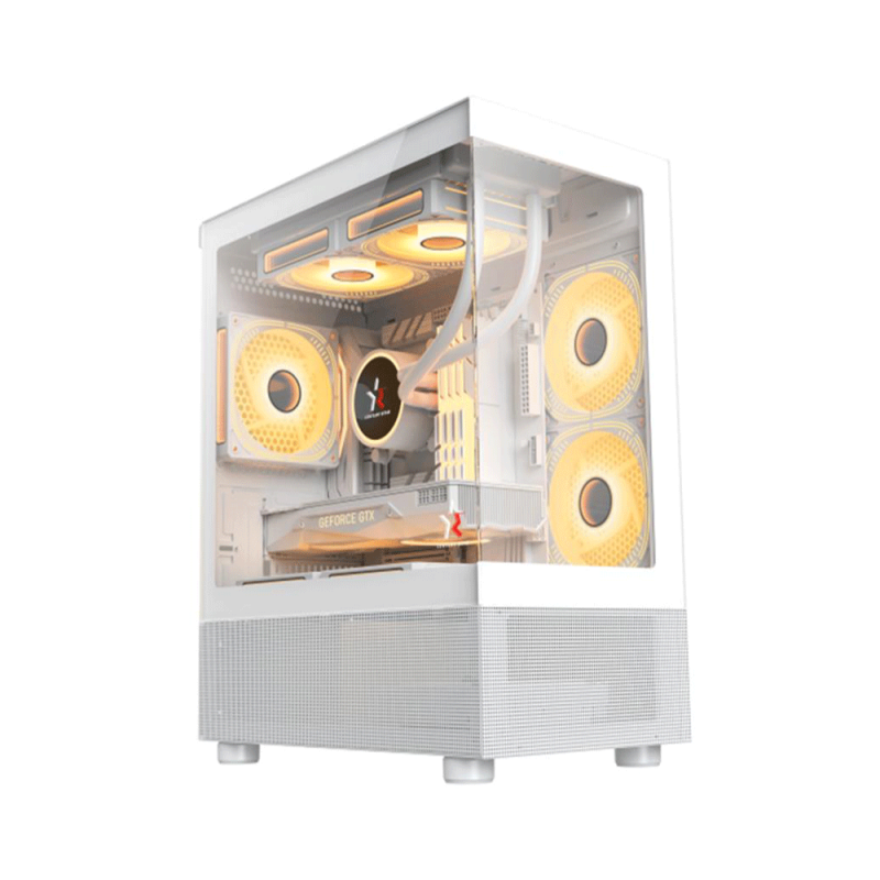 Boitier Gamer NOX PHANTOM full White plus 3Pcs Fans M42-12cm ARGB
