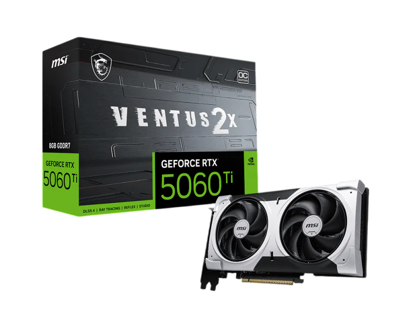CARTE GRAPHIQUE MSI Geforce RTX 5060 TI 8G GDDR7 VENTUS X2 OC PLUS